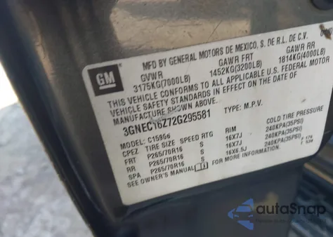 2002 Chevrolet Suburban 1500 Lt from USA, damaged, VIN 3GNEC16Z72G295581